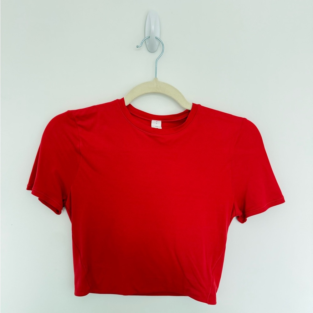 Lululemon Athletica Cropped Nulu Shirt